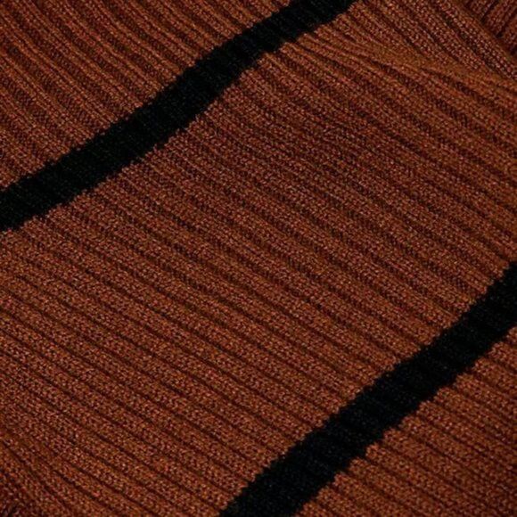 (New) Stripe Rib-Knit Puff-Sleeve Sweater - Picture 6 of 6